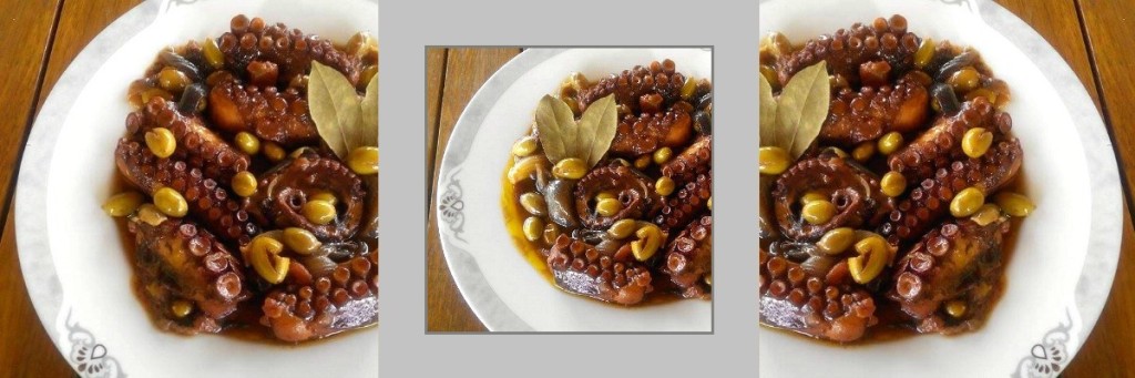 OCTOPUS WITH WINE & GREEN OLIVES
